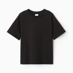 Футболка детская однотонная MINAKU: Basic line, чёрная, рост 98 см