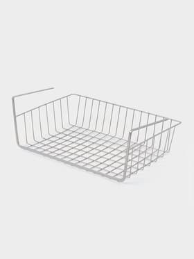 Корзина сетчатая навесная на полку Доляна, 40×25×14 см, хром