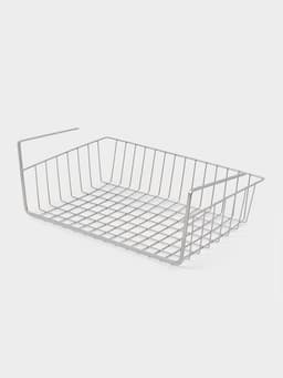 Корзина сетчатая навесная на полку Доляна, 40×25×14 см, хром
