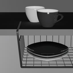 Корзина сетчатая навесная на полку Доляна, 40×25×14 см, хром