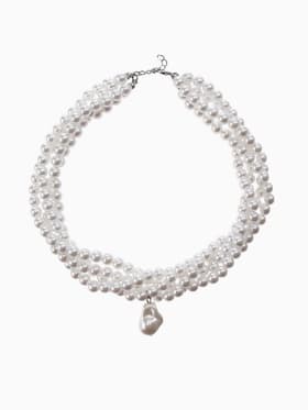 Бусы из жемчуга «Диана», 4 нити, d=0.8, 40 см, белые