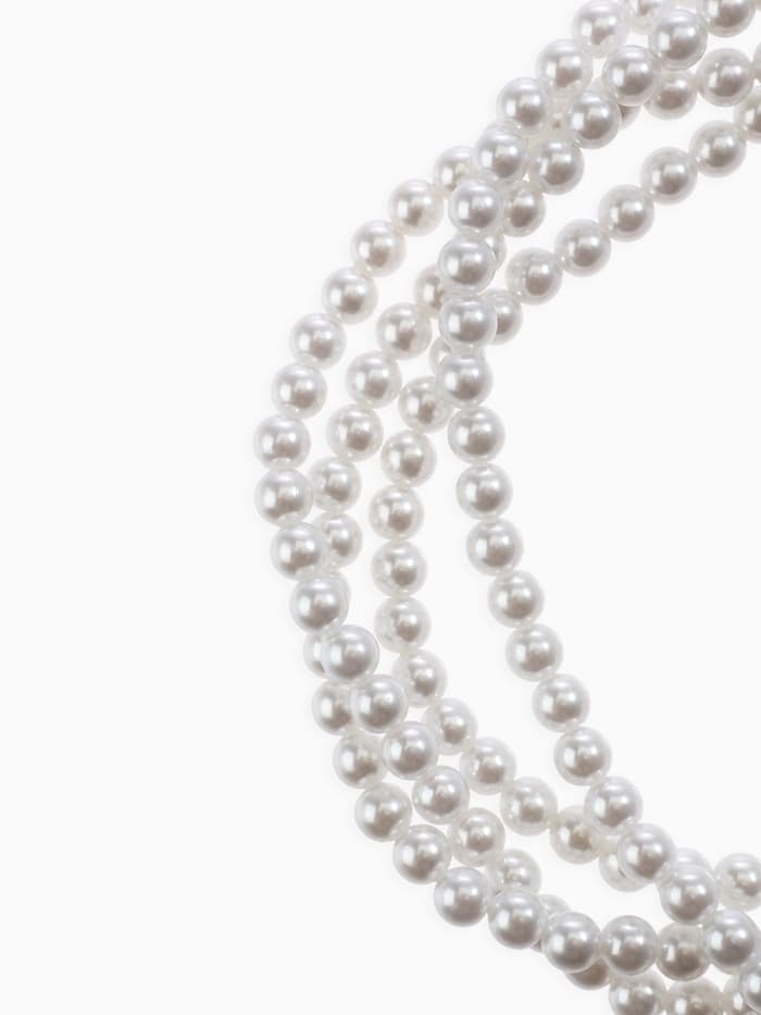 Бусы из жемчуга «Диана», 4 нити, d=0.8, 40 см, белые