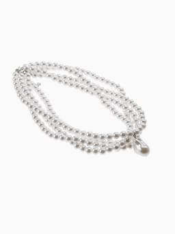 Бусы из жемчуга «Диана», 4 нити, d=0.8, 40 см, белые