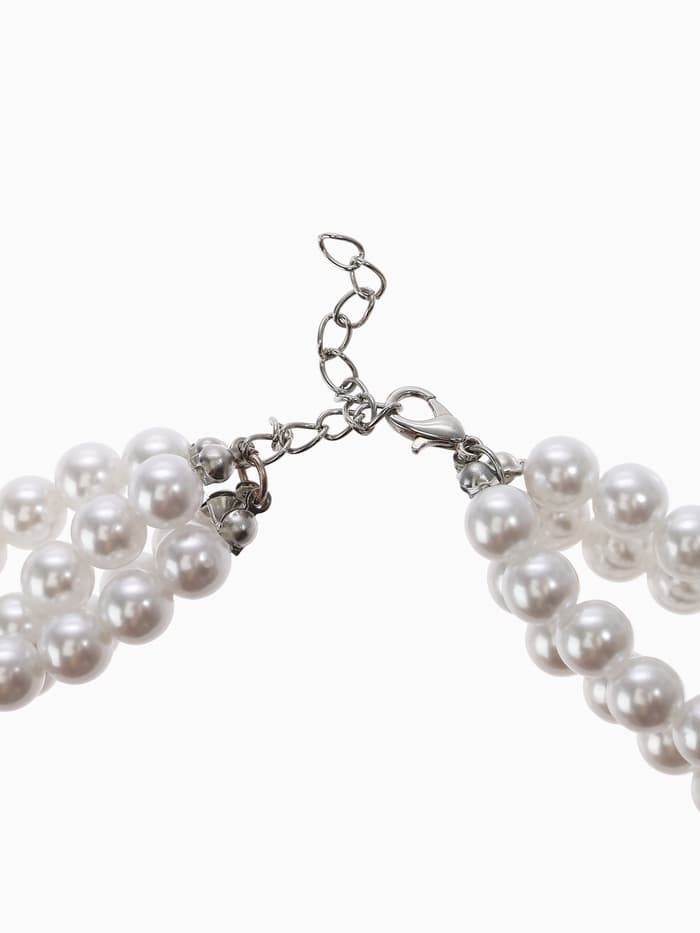 Бусы из жемчуга «Диана», 4 нити, d=0.8, 40 см, белые