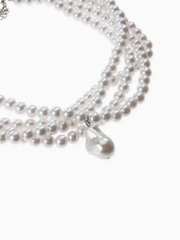 Бусы из жемчуга «Диана», 4 нити, d=0.8, 40 см, белые