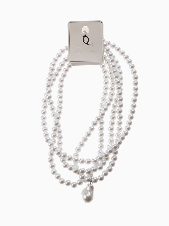 Бусы из жемчуга «Диана», 4 нити, d=0.8, 40 см, белые