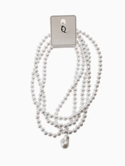 Бусы из жемчуга «Диана», 4 нити, d=0.8, 40 см, белые