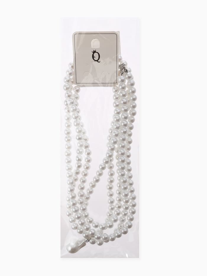 Бусы из жемчуга «Диана», 4 нити, d=0.8, 40 см, белые
