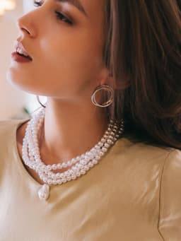 Бусы из жемчуга «Диана», 4 нити, d=0.8, 40 см, белые