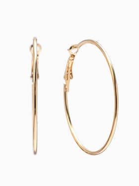 Серьги кольца QF «Классика», d=5 см, цвет золото