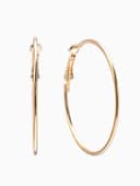 Серьги кольца QF «Классика», d=5 см, цвет золото