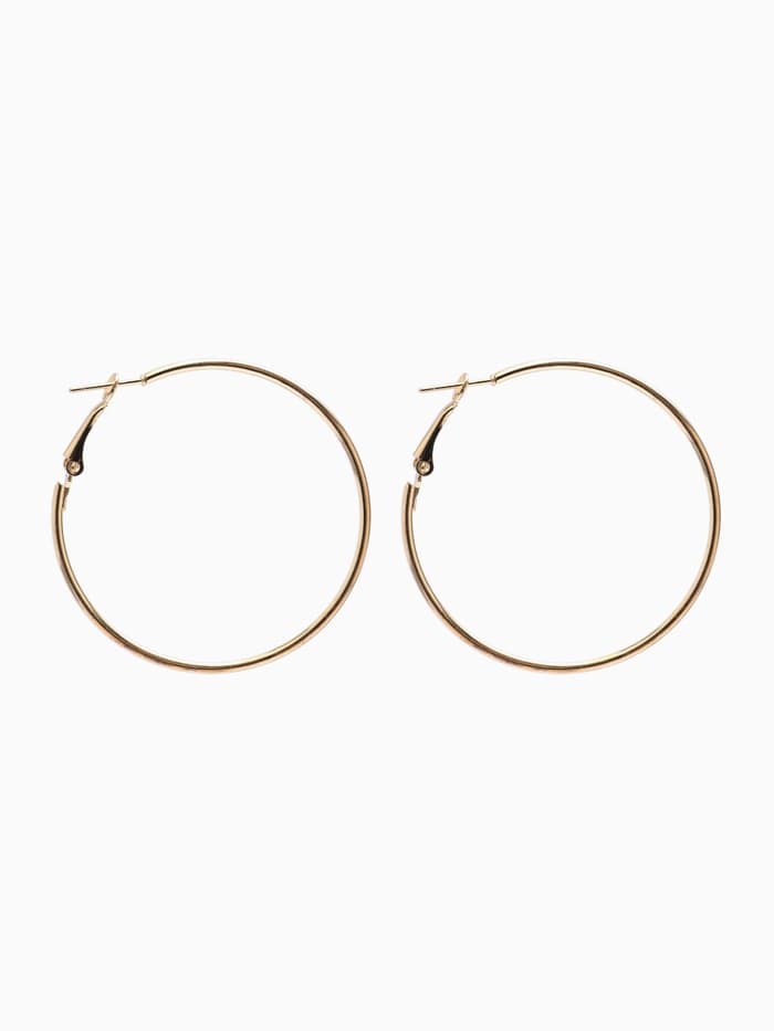 Серьги кольца QF «Классика», d=5 см, цвет золото