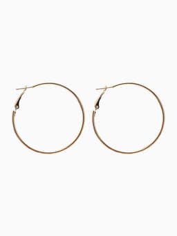 Серьги кольца QF «Классика», d=5 см, цвет золото