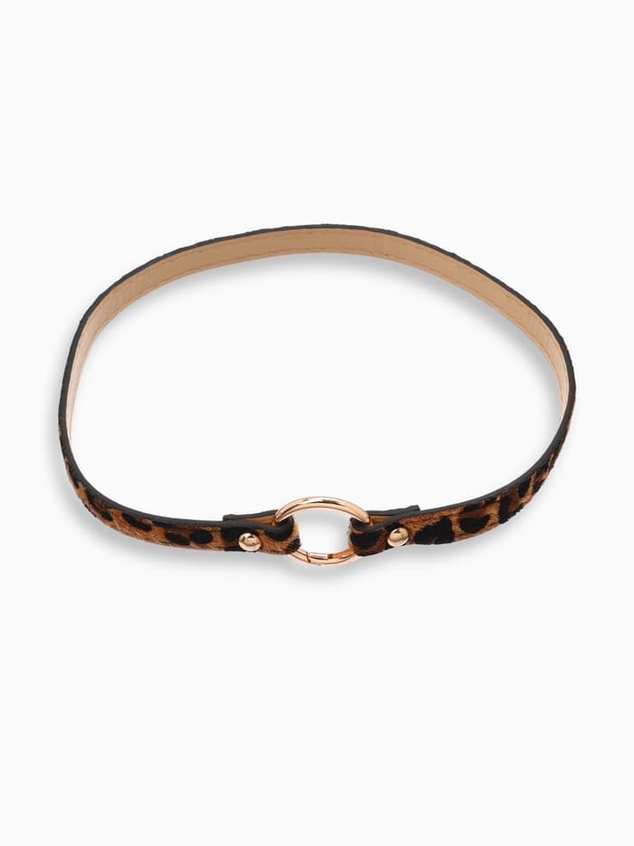 Браслет кожаный «Сафари. Леопард», 51 см, чёрный, коричневый