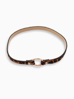 Браслет кожаный «Сафари. Леопард», 51 см, чёрный, коричневый