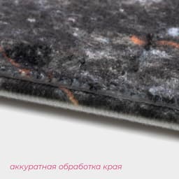 Коврики для ванной и туалета Доляна «Мрамор», 2 шт., 79×50 см, 50×39 см, серые
