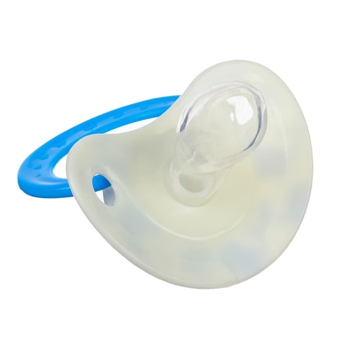Соска - пустышка силиконовая ортодонтическая Крошка Я «Кит», от 3 мес., голубой