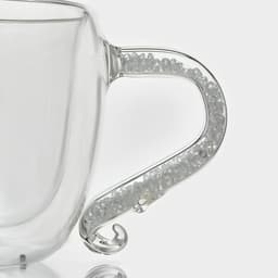 Кружка с двойными стенками Magistro «Даймонд», 200 мл, стекло, прозрачная