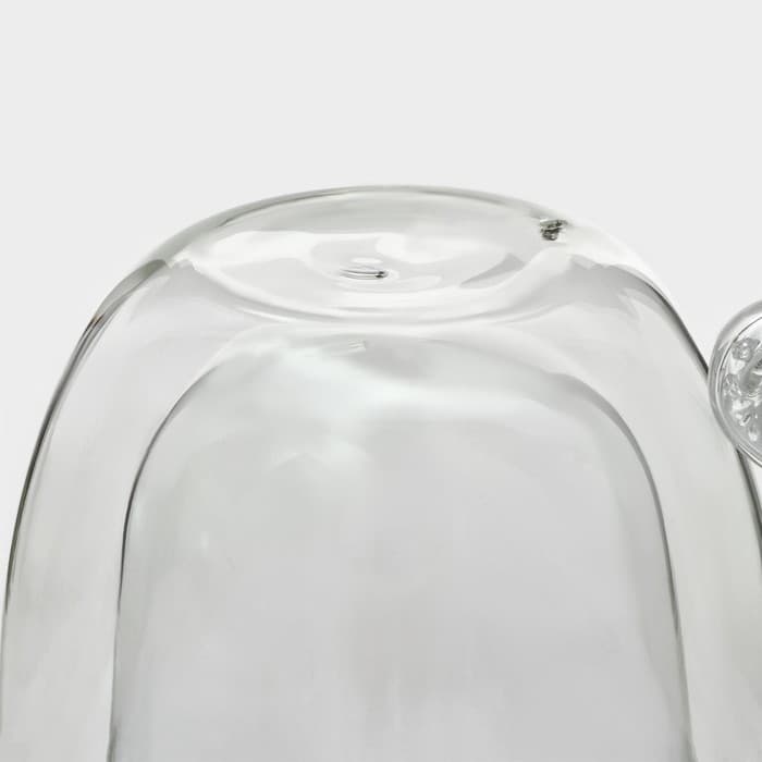 Кружка с двойными стенками Magistro «Даймонд», 200 мл, стекло, прозрачная