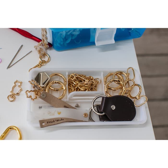 Петля пришивная для сумки, с полукольцом, пара, 8×4.5 см, цвет коричневый, серебряный