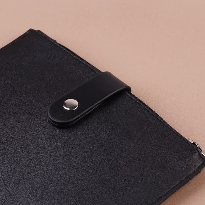 Застёжка пришивная для сумки, на кнопке, 15.5×2.5 см / 4.5×2.5 см, цвет чёрный, серебряный