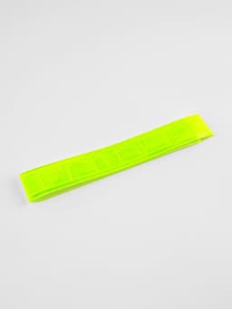 Светоотражающая повязка на липучке, 46±1×2.5 см, цвет жёлтый