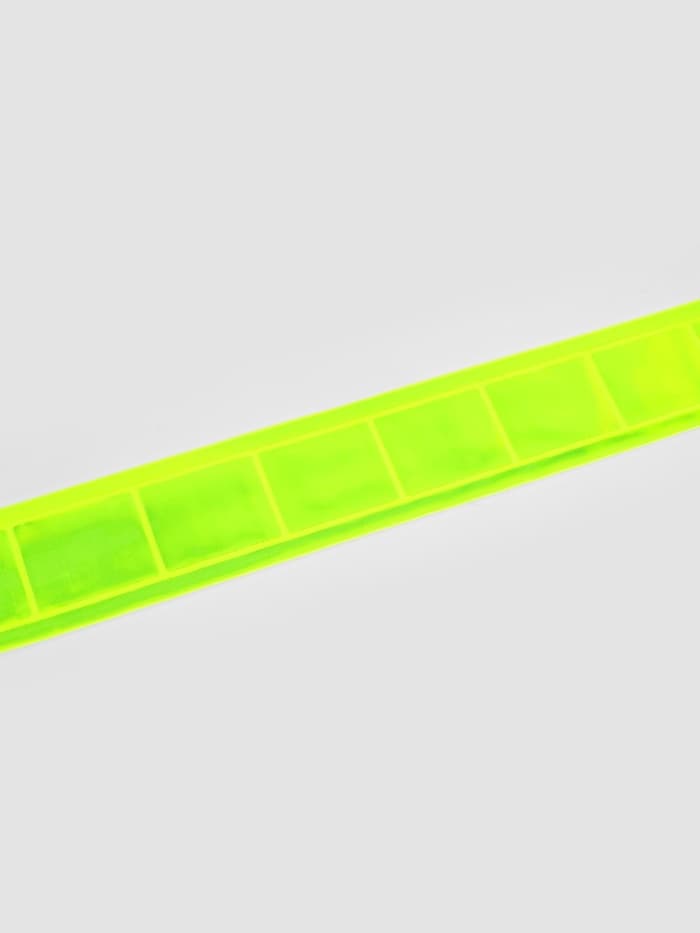 Светоотражающая повязка на липучке, 46±1×2.5 см, цвет жёлтый