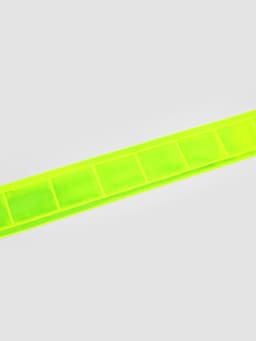 Светоотражающая повязка на липучке, 46±1×2.5 см, цвет жёлтый