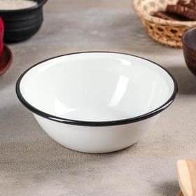 Миска эмалированная, 800 мл, без деколи, белая