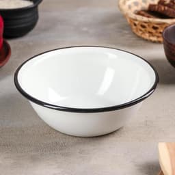 Миска эмалированная, 800 мл, без деколи, белая