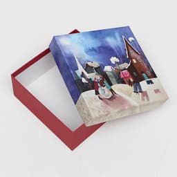 Набор подарочных новогодних коробок 3 в 1 «А у нас во дворе», 19×19×9.5 - 15.5×15.5×6.5 см