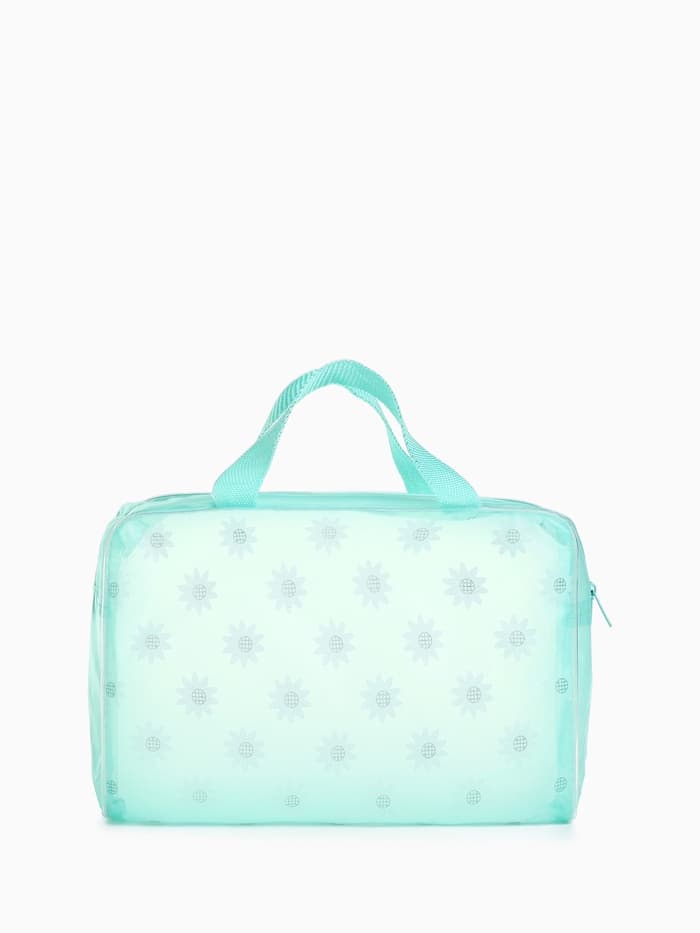 Косметичка-сумка на молнии для бассейна, с ручками, средний размер, зелёная