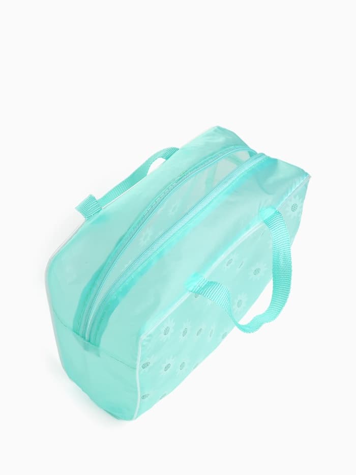 Косметичка-сумка на молнии для бассейна, с ручками, средний размер, зелёная