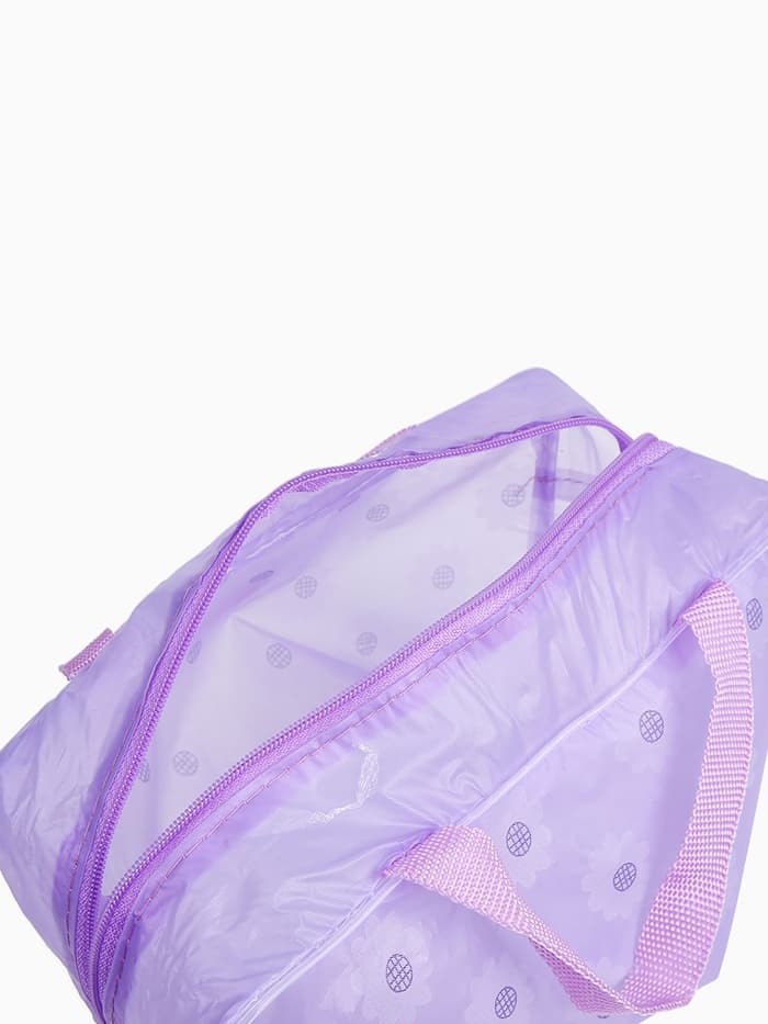 Косметичка-сумка на молнии для бассейна, с ручками, средний размер, сиреневая
