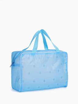Косметичка-сумка на молнии для бассейна, с ручками, средний размер, голубая