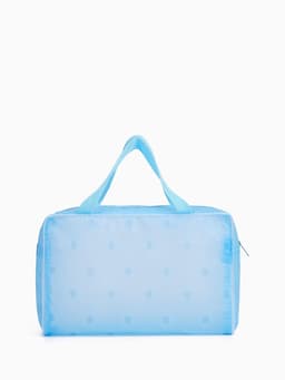 Косметичка-сумка на молнии для бассейна, с ручками, средний размер, голубая