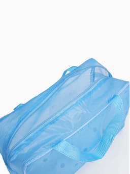 Косметичка-сумка на молнии для бассейна, с ручками, средний размер, голубая