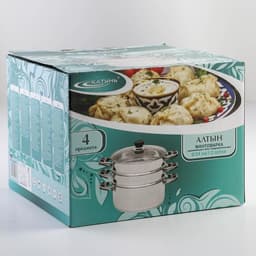 Мантоварка Катунь «Алтын», 10.7 л, d=24 см, 2 секции, капсульное дно, индукция, нержавеющая сталь