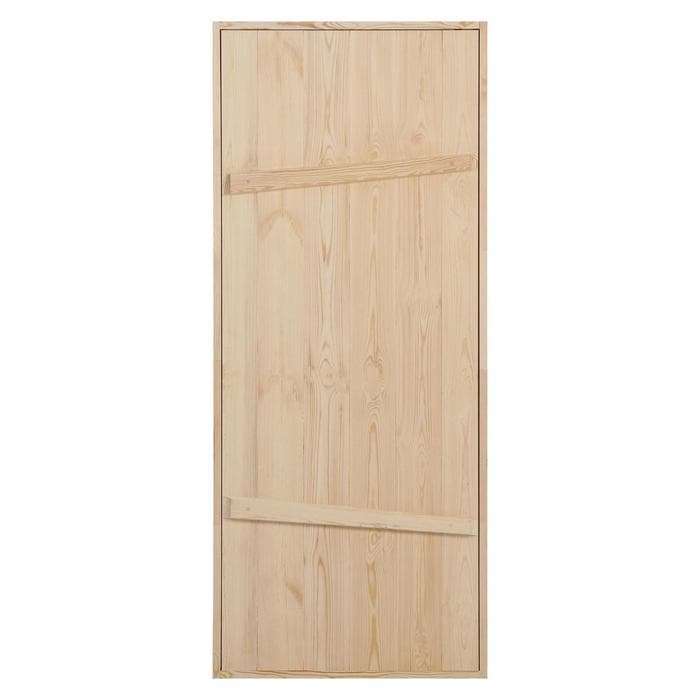 Дверь для бани и сауны, размер коробки 190×80 см, массив сосны, на клиньях, «Добропаровъ»