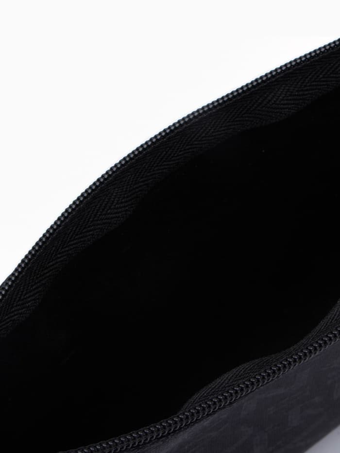 Косметичка-пенал на молнии, маленькая, с буквами, чёрная