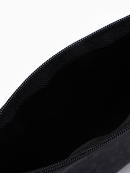 Косметичка-пенал на молнии, маленькая, с буквами, чёрная