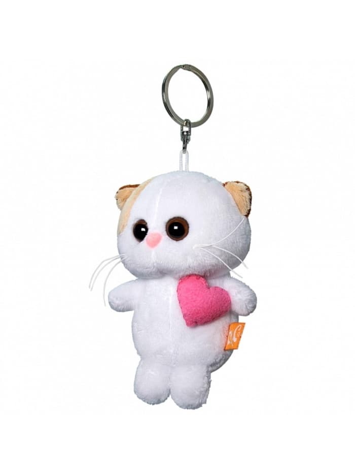 Детский брелок «Кошечка Ли Ли с розовым сердцем», мягкий, 12 см