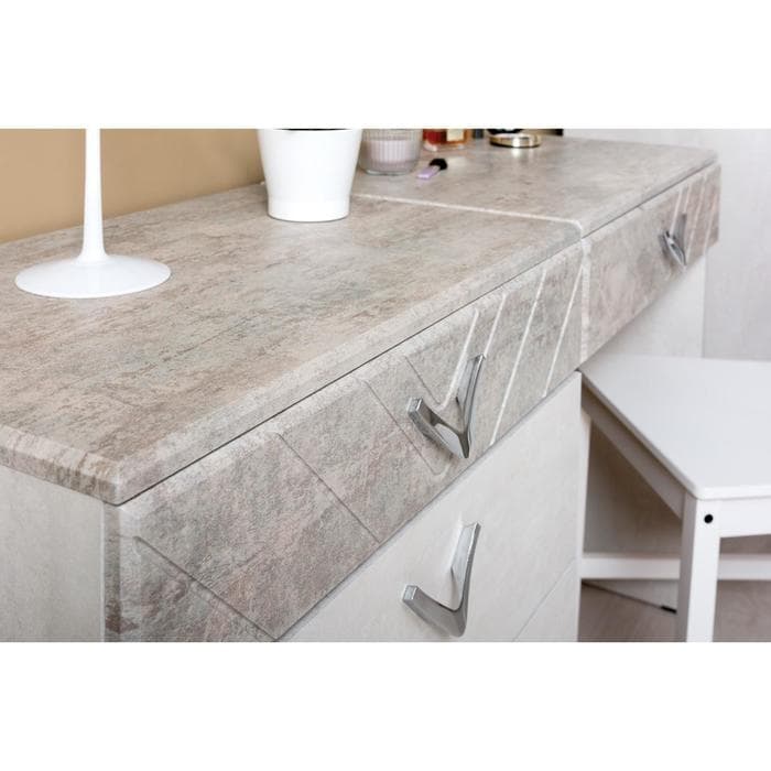 Столик туалетный «Амели 12.48», 650×410×750 мм, шелковый камень, бетон чикаго бежевый