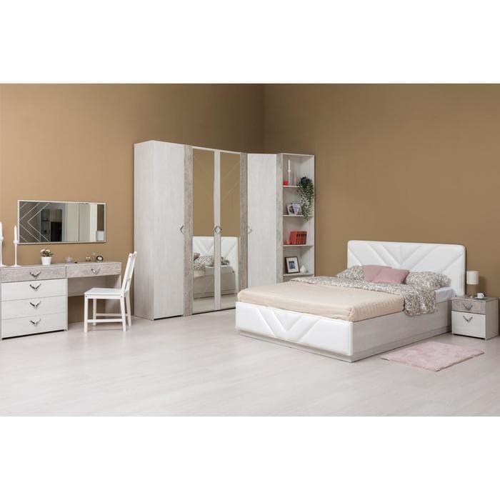 Столик туалетный «Амели 12.48», 650×410×750 мм, шелковый камень, бетон чикаго бежевый