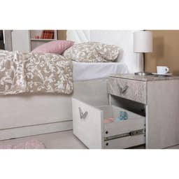 Тумба прикроватная «Амели 13.78», 410×350×433 мм, цвет шелковый камень/бетон чикаго бежевый