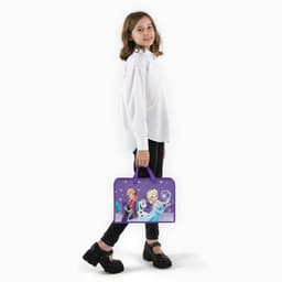 Папка пластиковая с ручками А4, на молнии, 7.5×33×26 см, «Холодное сердце»