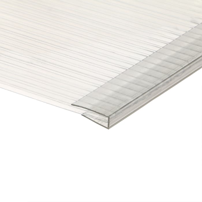 Профиль торцевой для поликарбоната, UP 2.1 м × 6 мм, прозрачный, Novattro