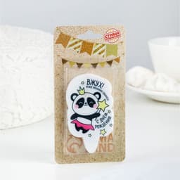 Свеча для торта «Панда ВЖУХ!», 6.5 см