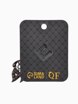 Зажим для кардигана «Асимметрия», серый в сером металле