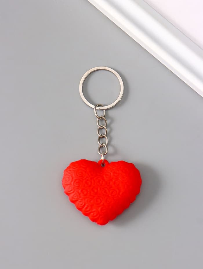 Брелок для ключей «Сердце с надписью - love», резина, 4×3×1.4 см, МИКС